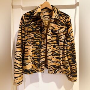 Classiques Entier VTG 90's Tiger Jacket Women's M Animal Print Faux Fur Mobwife